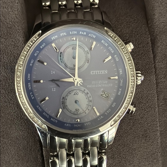 Citizen Eco Drive Silver Chronograph Watch - Picture 11 of 11